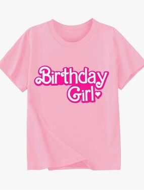Birthday Girl Pink Graphic Tee - Kids